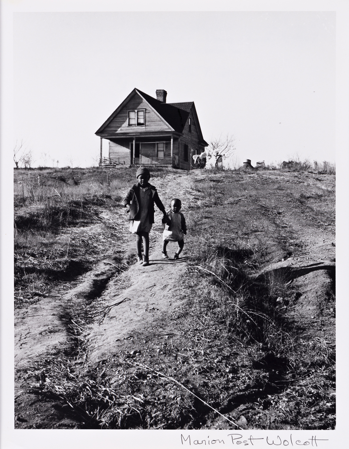 MARION POST WOLCOTT (1910-1990) Tenant farmers child with rickets, with sister. Eroded Land: Poverty and Malnutrition. Near Wadesboro,